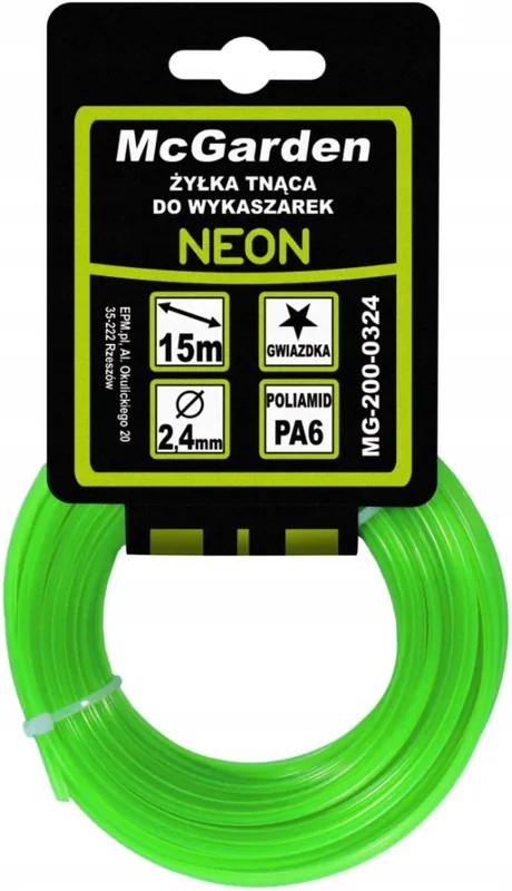 ŻYŁKA DO WYKASZARKI GWIAZDKA NEON 2,4MM 15M Zamów teraz