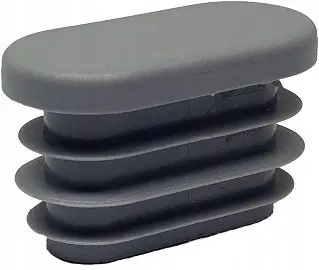 Zaślepka owalna profila 15x30mm szara 5szt Autentyczny