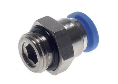 Złączka prosta wtykowa pod wąż fi- 6 gwint M5 Wyprzedaż