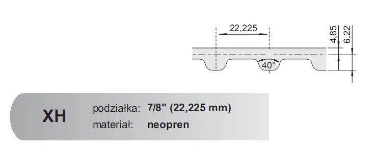 Autentyczny Pas zębaty 1120 XH 400