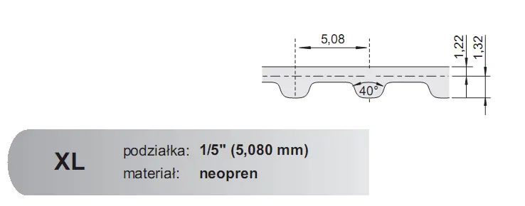 Autentyczny Pas zębaty 260 XL 031
