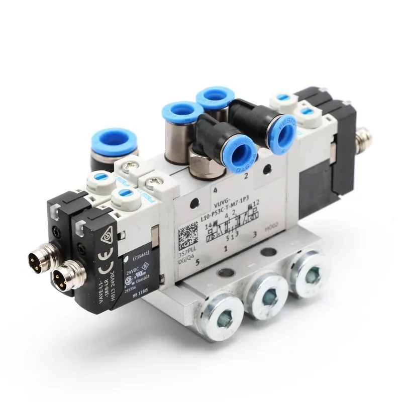 Festo Zacisk zaworu z 2x VUVG-L10-P53C-T-M7-1P3 Szybka dostawa