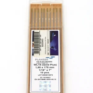 Plansee TIG – Electrodes Goldplus 1,60 x 175mm 10 szt Oryginalny