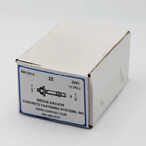 CONFAST WA12414 ZINC 1/2 DRILL Wedge Anchor 1/2 x 4 1/425/box Wysoka jakość