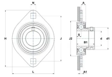 Zespół łożyskowy z oprawą blaszaną ESPFL205 SNR Bezpieczna płatność