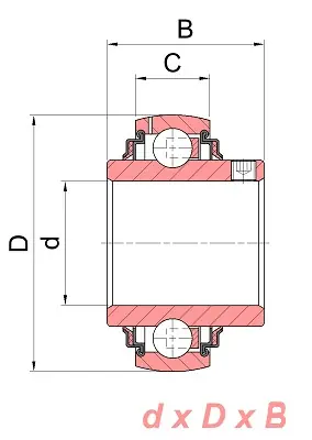 Oferta limitowana Łożysko samonastawne UC208.G2L4 SNR
