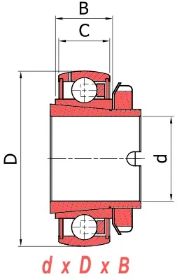 Zamów teraz Łożysko samonastawne z wciąganą tuleją stożkową UK.206G2H SNR